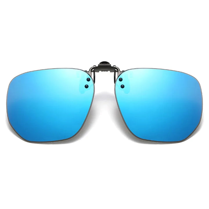 Vicky Unisex Rimless Round Tr 90 Alloy  Polarized Clip On Sunglasses V001 Clip On Sunglasses Vicky ice-blue  