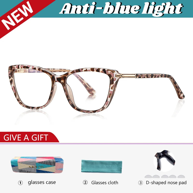 Vicky Women's Full Rim Cat Eye Tr 90 Titanium Reading Glasses 72233