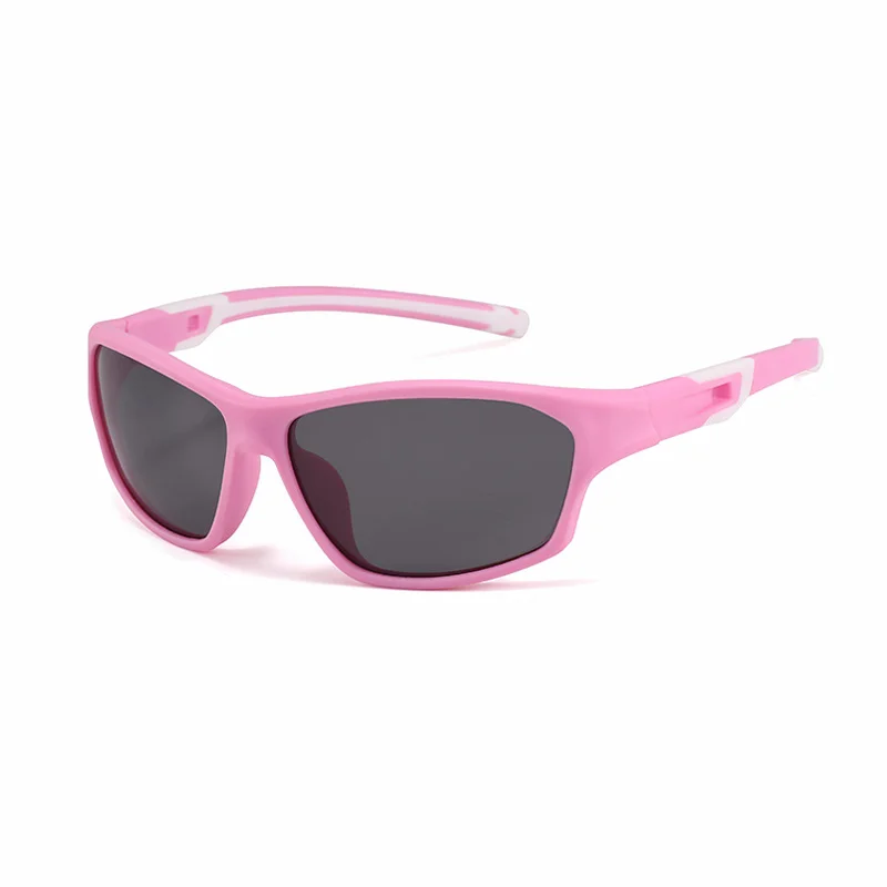 Ralferty Unisex Youth's Full Rim Rectangle Acetate Polarized Sunglasses R704 Sunglasses Ralferty C3 Pink White CHINA As picture