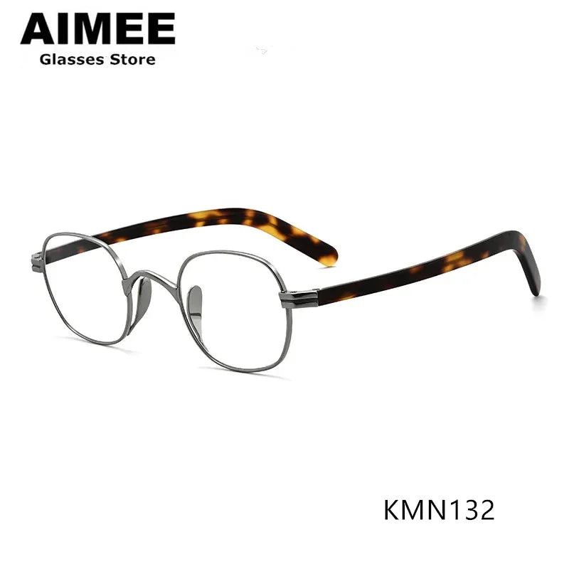 Aimee Unisex Full Rim Square Titanium Acetate Eyeglasses 11132 Full Rim Aimee   