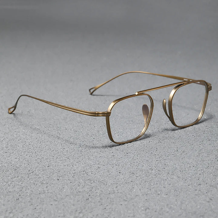 Black Mask Women's Full Rim Square Brow Line Titanium Eyeglasses 639501