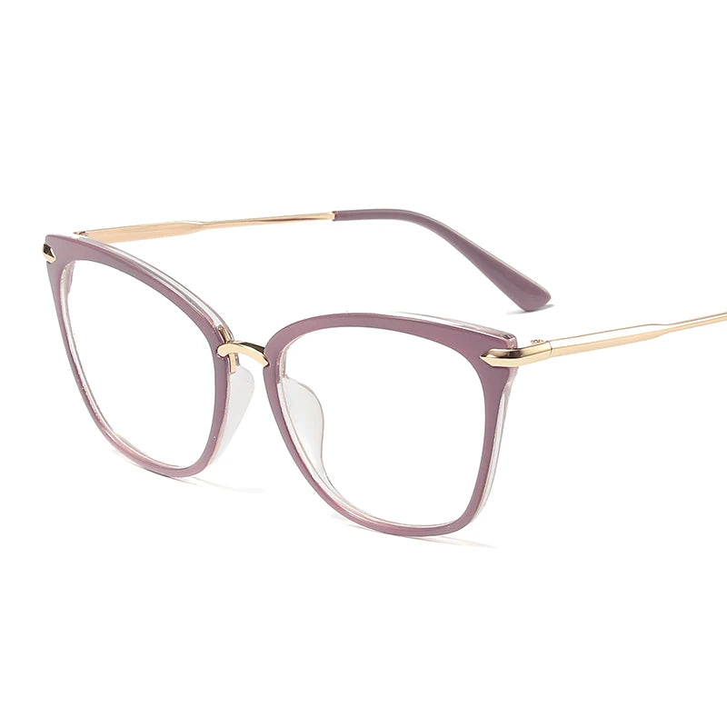 Handoer Women's Full Rim Big Square Cat Eye Tr 90 Alloy Eyeglasses 95138