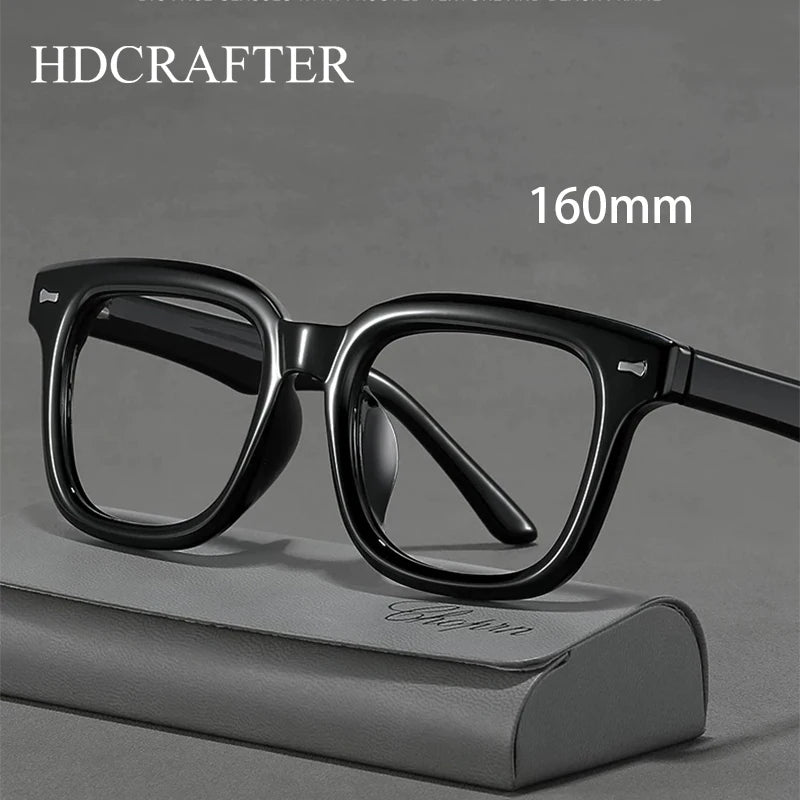 Hdcrafter J-1101 unisex big square acetate prescription eyeglasses