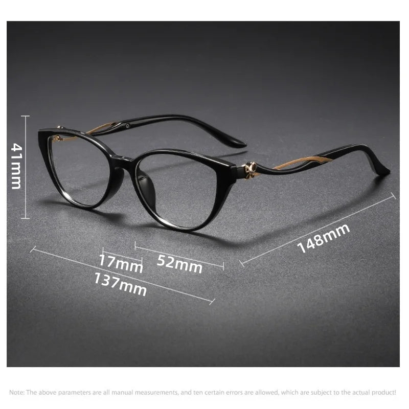 Momoja Women's Full Rim Oval Cat Eye Tr 90 Alloy Eyeglasses 726026