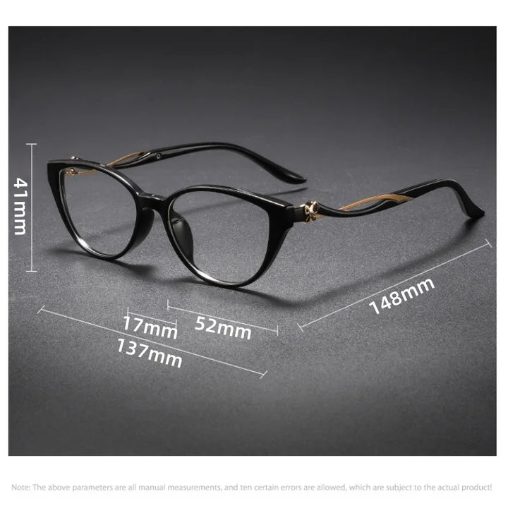 Momoja Women's Full Rim Oval Cat Eye Tr 90 Alloy Eyeglasses 726026