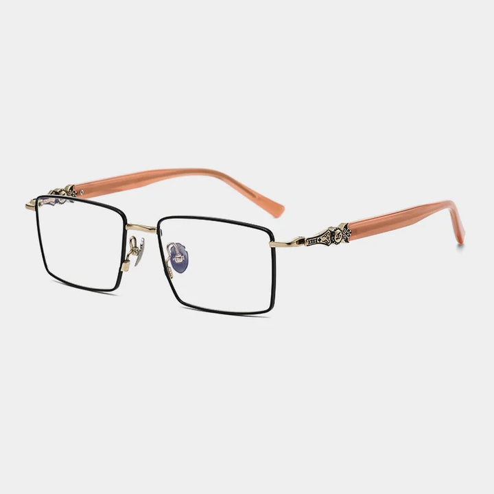 Blackmask Unisex Full Rim Square Titanium Eyeglasses BM-T6863