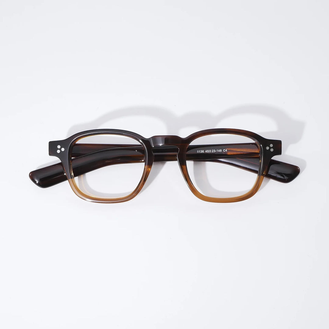 Black Mask Women's Full Rim Square Acetate Eyeglasses 638012