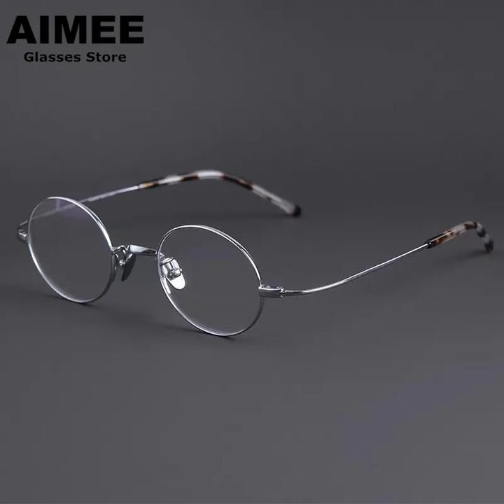 Aimee Unisex Full Rim Oval Round Titanium Acetate Eyeglasses 12344 Full Rim Aimee   