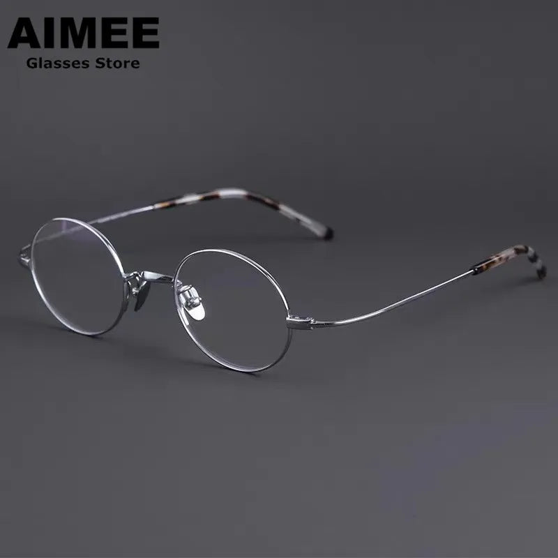 Aimee Unisex Full Rim Oval Round Titanium Acetate Eyeglasses 12344 Full Rim Aimee   