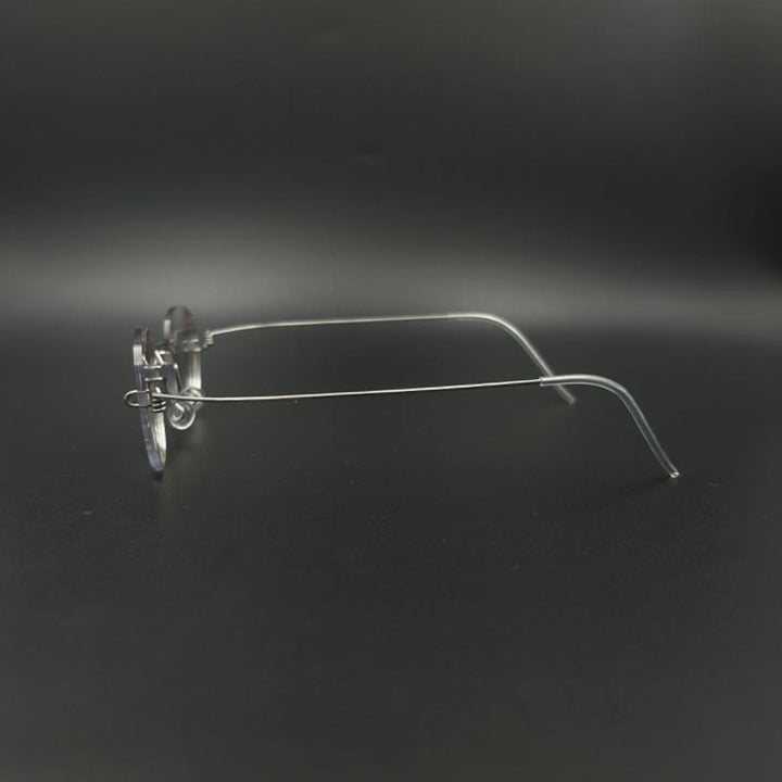 Yujo Unisex Rimless Polygon Stainless Steel Eyeglasses Custom Lens Options Rimless Yujo   