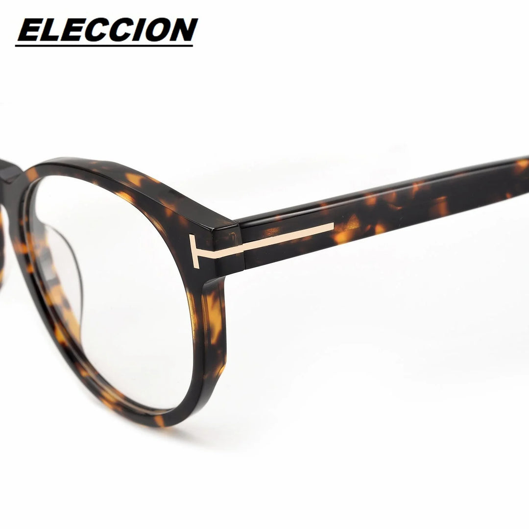 Eleccion Unisex Full Rim Round Acetate Eyeglasses 40591