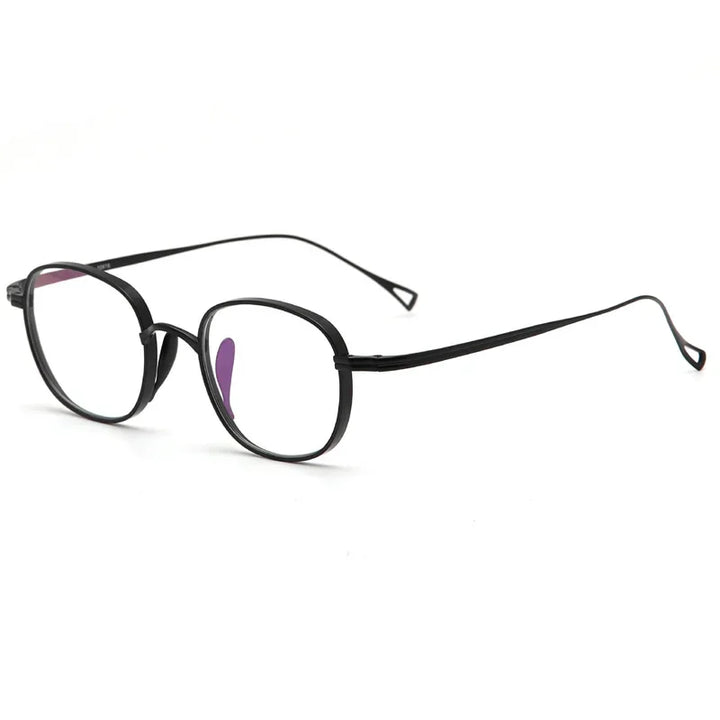 Aror Women's Full Rim Oval Square Titanium Eyeglasses 494132 Full Rim Aror black