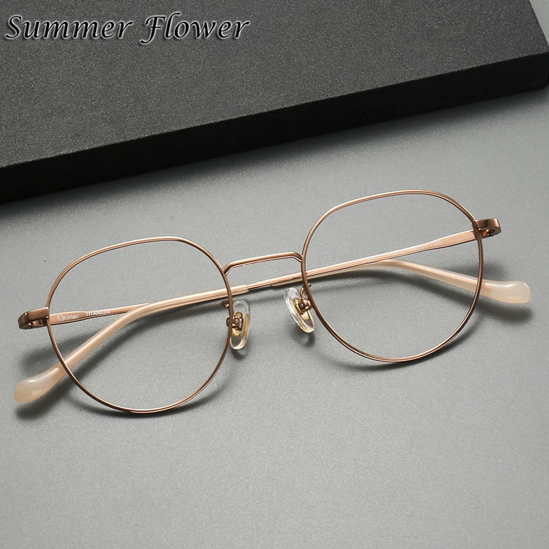 Summer Flower 1010 Women's Round Full Rim Eyeglasses