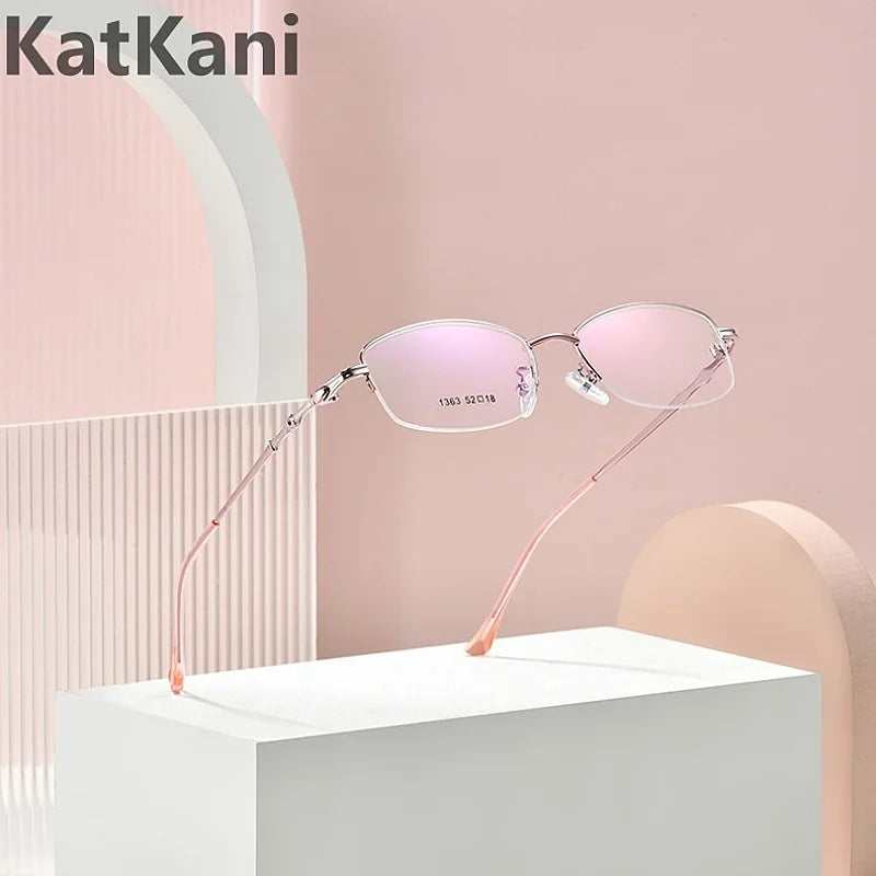 KatKani Womens  Rimless Square Alloy Eyeglasses 1363 Rimless KatKani Eyeglasses   