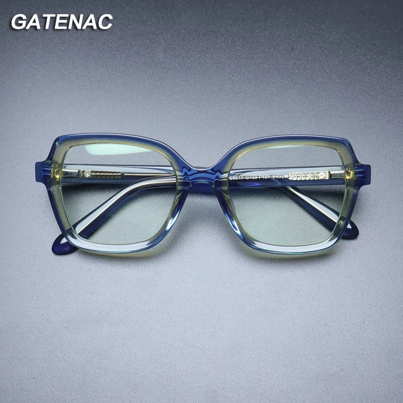 Gatenac Unisex Full Rim Big Butterfly Acetate Eyeglasses Gxyj1203 Full Rim Gatenac   
