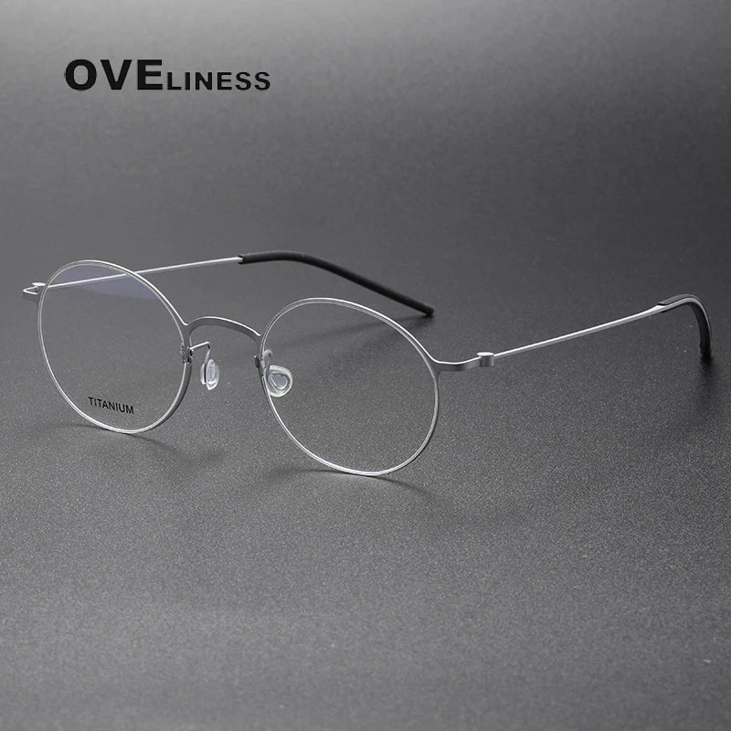 Oveliness Women's Full Rim Oval Round Titanium Eyeglasses 395504