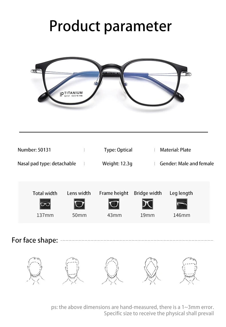 Vicky Women's Full Rim Oval Round Tr 90 Titanium Reading Glasses 50131