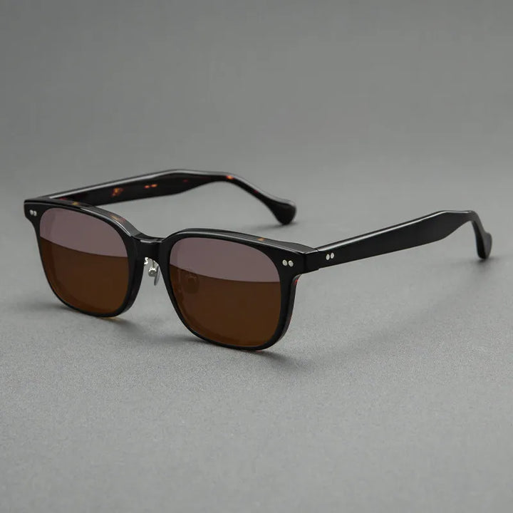 Black Mask Men Full Rim Square Acetate Polarized Sunglasses BM-538S