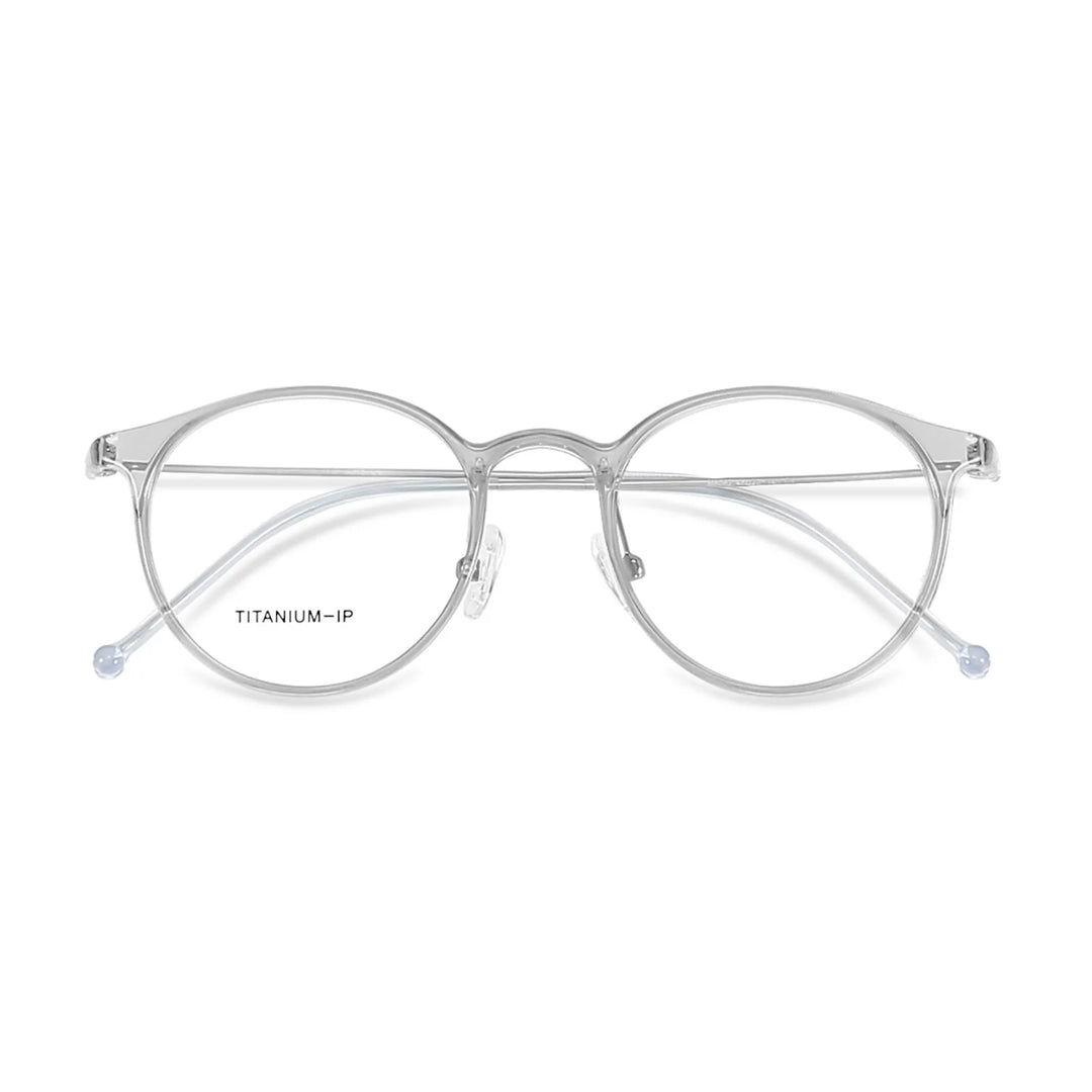 Bobbie Women's Full Rim Round Acetate Titanium Eyeglasses 806267