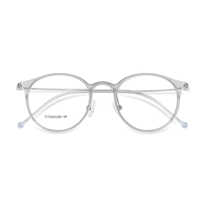 Bobbie Women's Full Rim Round Acetate Titanium Eyeglasses 806267