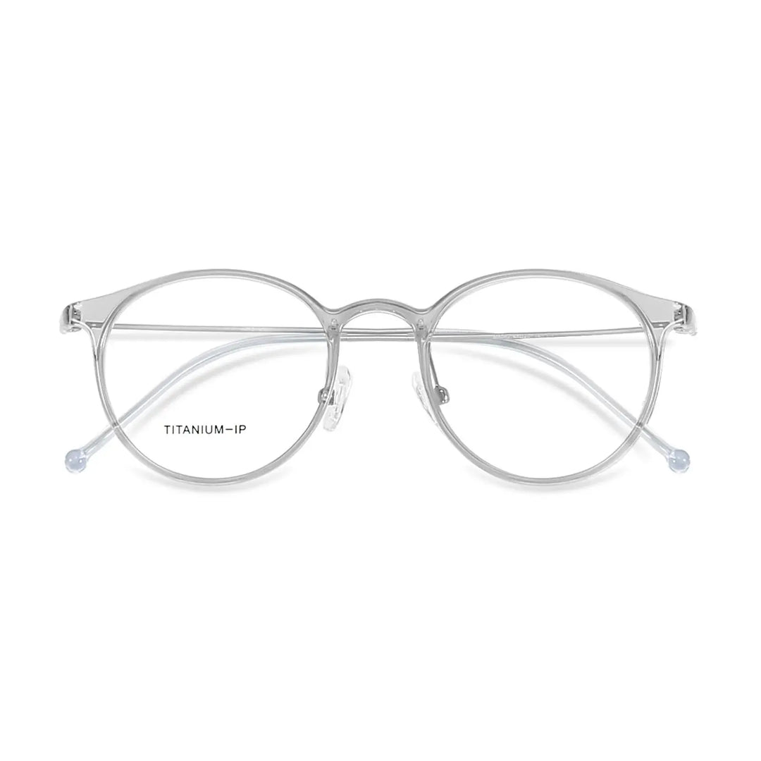 Bobbie 806200 Full Rim Women’s Polygon Round Acetate Titanium Frames FuzWeb