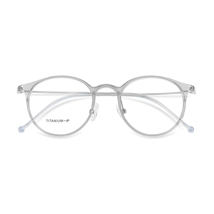 Bobbie 806200 Full Rim Women’s Polygon Round Acetate Titanium Frames FuzWeb