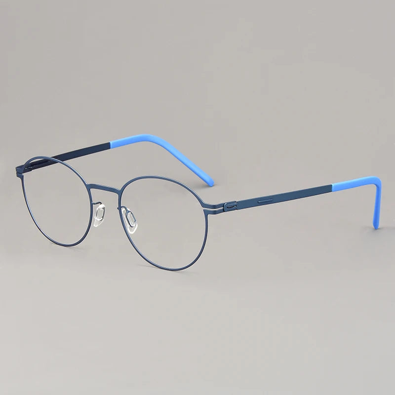 Bobbie Women's Full Rim Round Screwless Steel Eyeglasses 494420