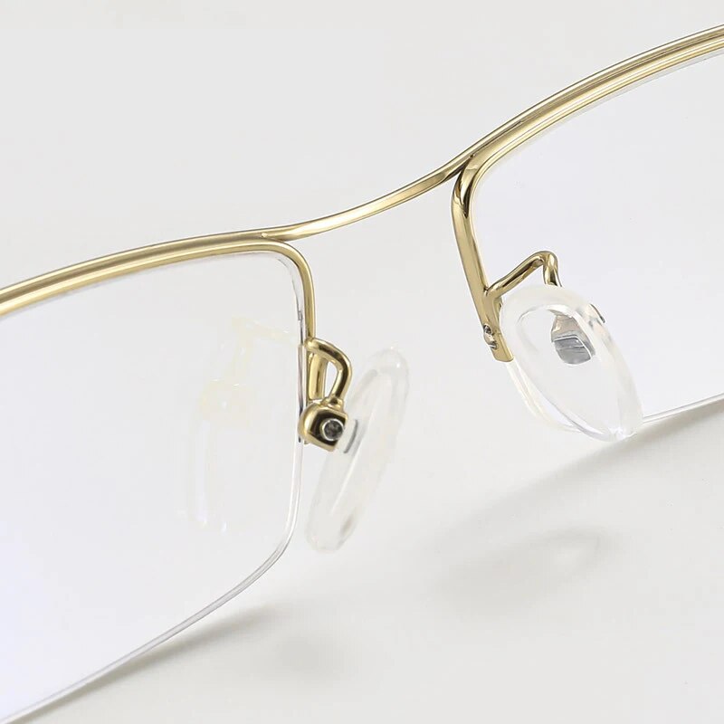 KatKani Unisex Semi Rim Square Titanium Eyeglasses 6688 Semi Rim KatKani Eyeglasses   