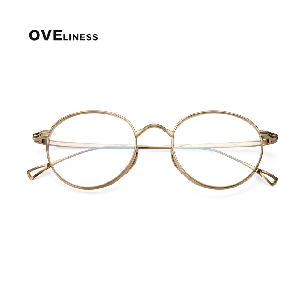 Oveliness Unisex Full Rim Round Titanium Eyeglasses 10518 Full Rim Oveliness Bronze  