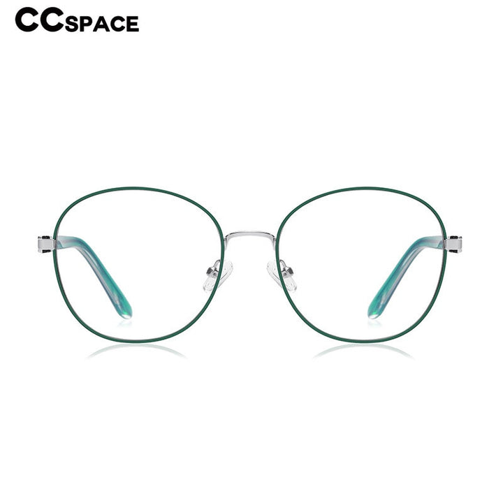 CCspace Women's Full Rim Round Alloy Eyeglasses 56522 Full Rim CCspace   