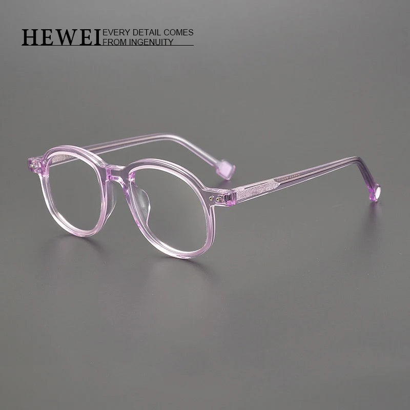 Hewei Women's Full Rim Irregular Square Acetate Eyeglasses 2311 Full Rim Hewei   