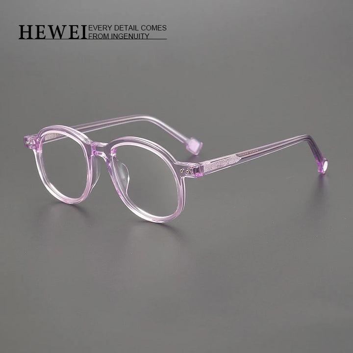 Hewei Women's Full Rim Irregular Square Acetate Eyeglasses 2311 Full Rim Hewei   