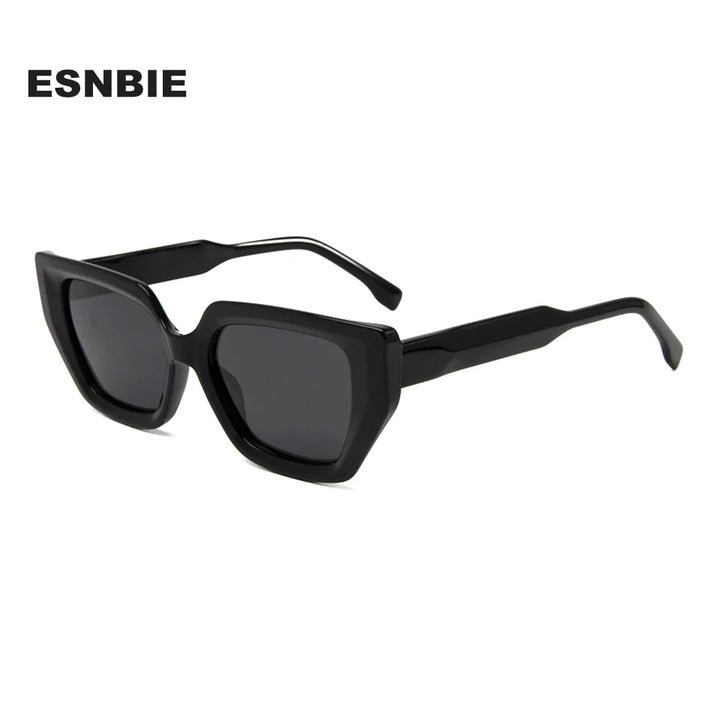 Esnbie Women Full Rim Cat Eye Acetate Polarized Sunglasses 23SA069-1