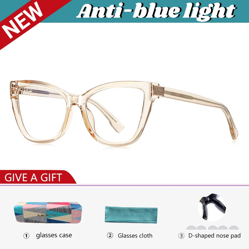 Vicky Women's Full Rim Butterfly Tr 90 Titanium Reading Glasses 512278