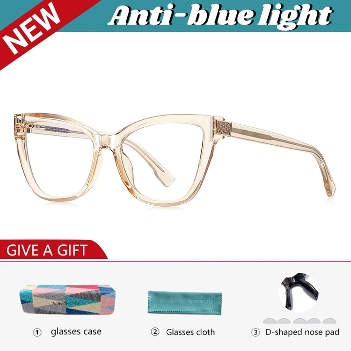 Vicky Women's Full Rim Butterfly Tr 90 Titanium Reading Glasses 512278