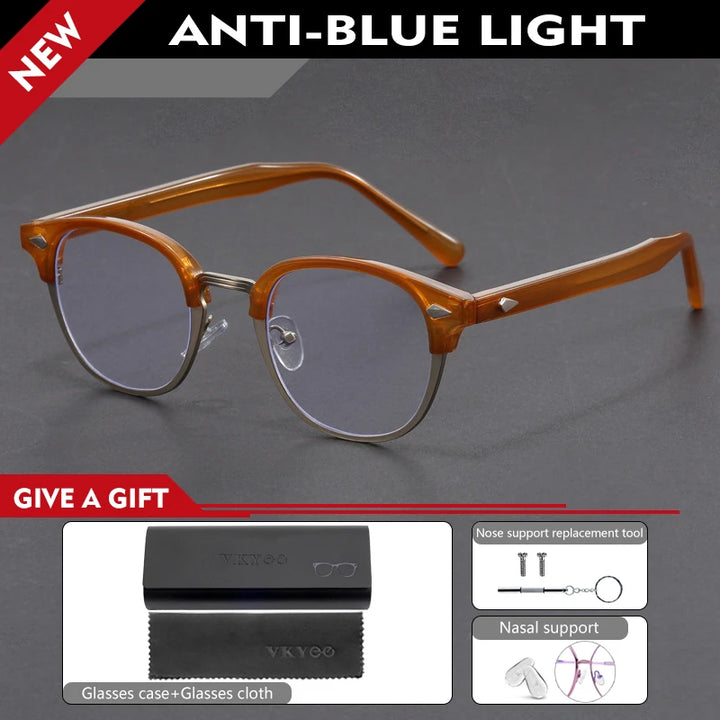Vicky Unisex Full Rim Round Tr 90 Titanium Reading Glasses 10306