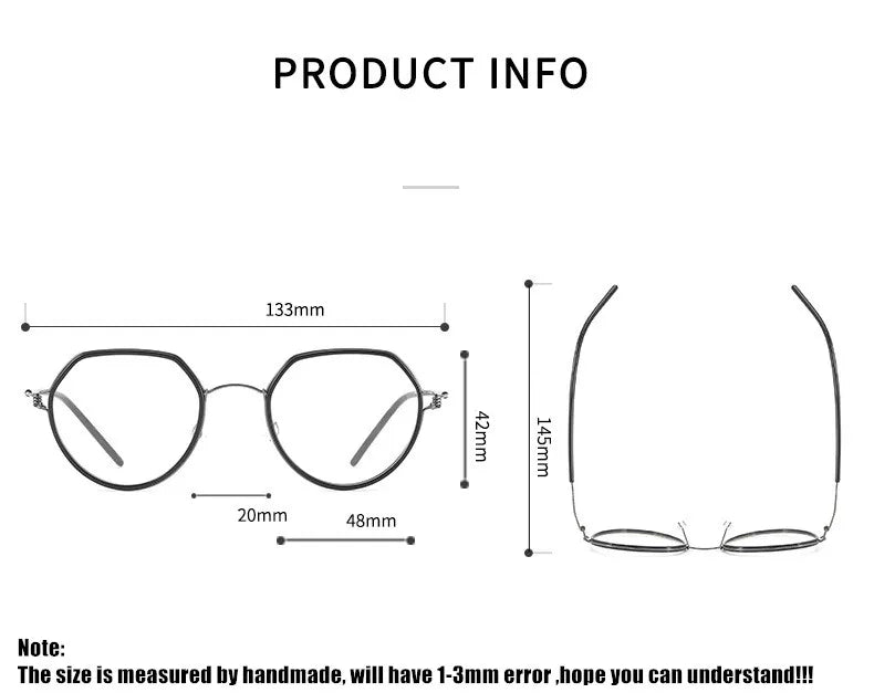 Aimee Full Rim Flat Top Oval Titanium Acetate Eyeglasses 422048