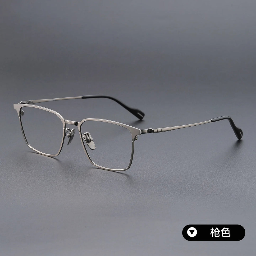 Bclear Unisex Full Rim Square Titanium Eyeglasses SM-70801