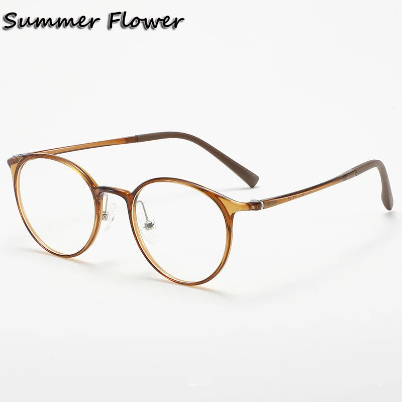 Summer Flower  Women's Full Rim Round Ultem Eyeglasses 11638