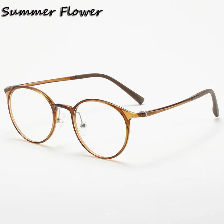 Summer Flower  Women's Full Rim Round Ultem Eyeglasses 11638
