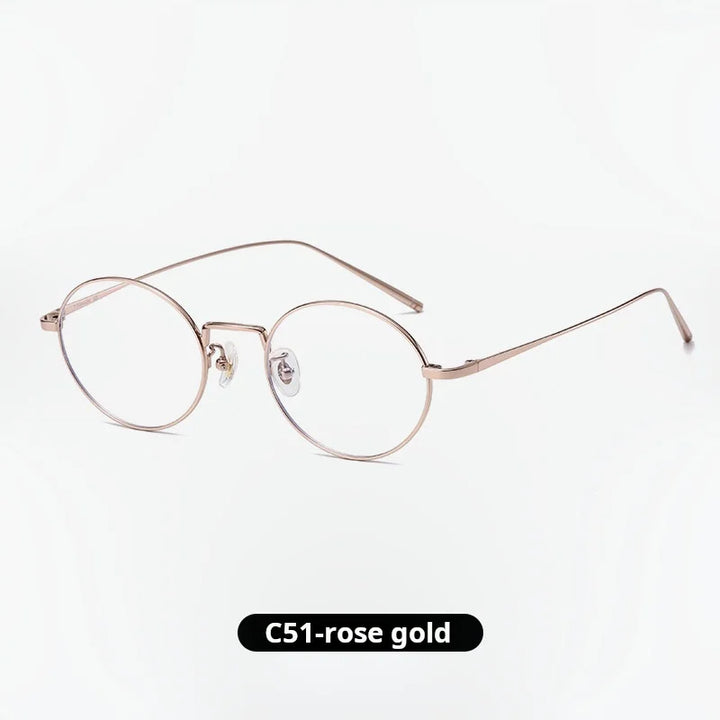 Momoja Unisex Full Rim Oval Round Titanium Eyeglasses 722467