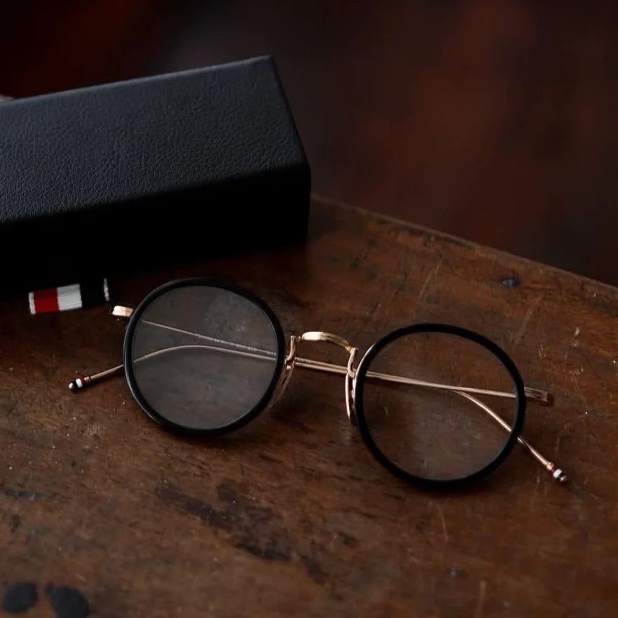 Bobbie Women's Full Rim Round Acetate Titanium Eyeglasses 906906