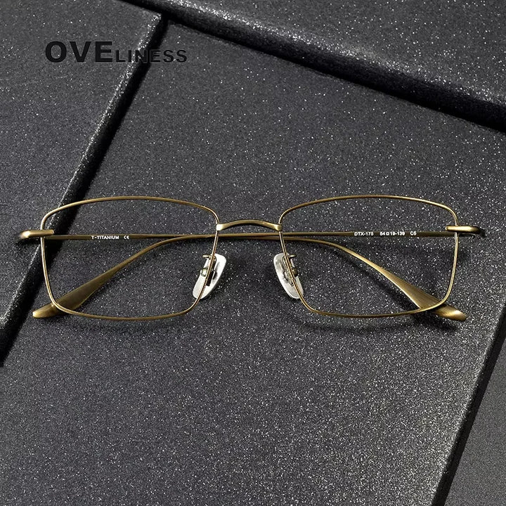 Oveliness Unisex Full Rim Square Titanium Eyeglasses 74175