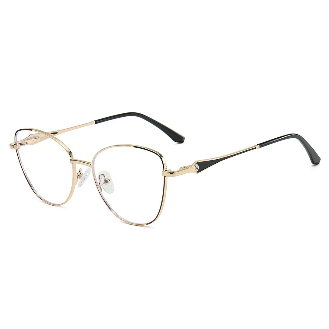 Xbora Women's Full Rim Oval Cat Eye Alloy Eyelasses 626986