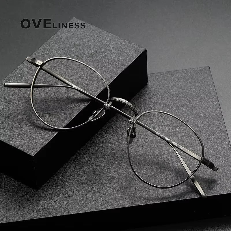 Oveliness Women's Full Rim Oval Square Titanium Eyeglasses 3096 Full Rim Oveliness   