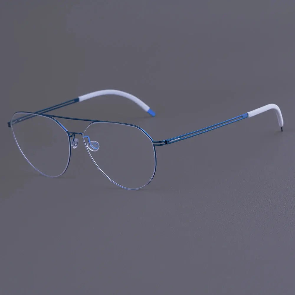 Bobbie 470200 Women’s Titanium Full Rim Oval Double Bridge Frames FuzWeb