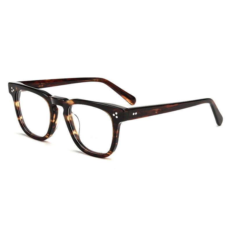 Black Mask Unisex Full Rim Oval Square Acetate Eyeglasses 398620