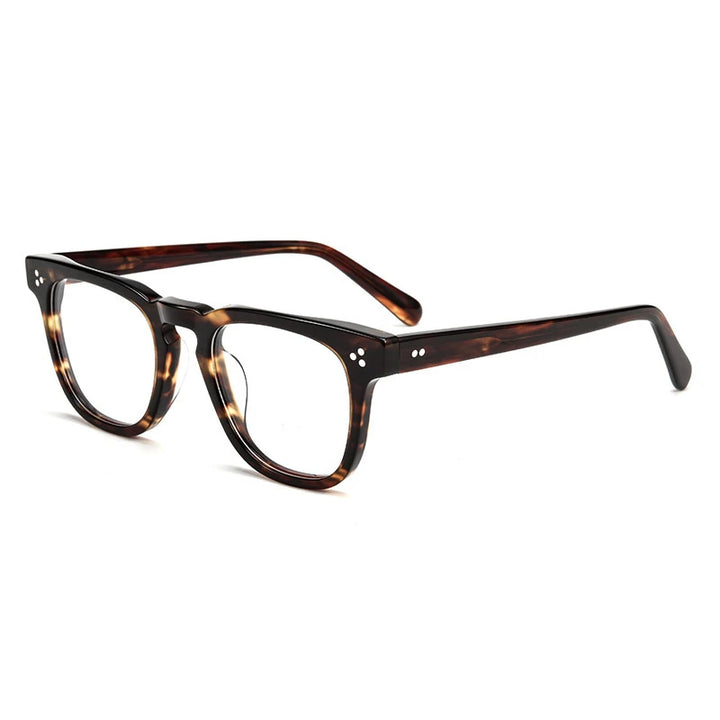Black Mask Unisex Full Rim Oval Square Acetate Eyeglasses 398620