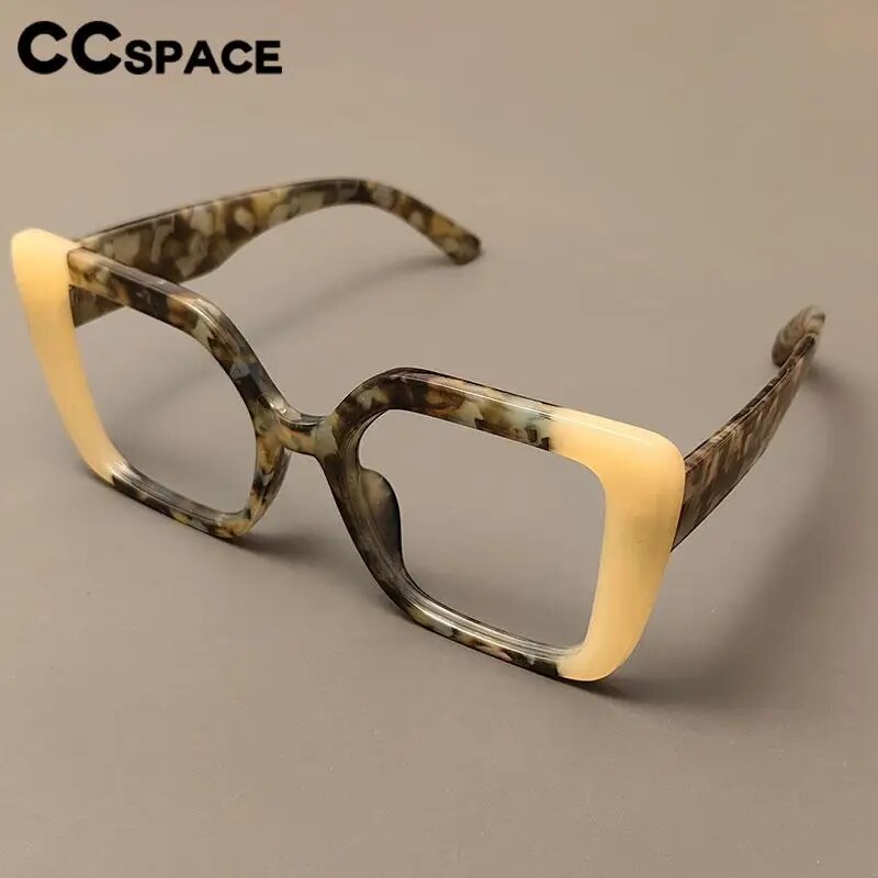 CCspace Women's Full Rim Square Polycarbonate Reading Glasses 56982 Reading Glasses CCspace   