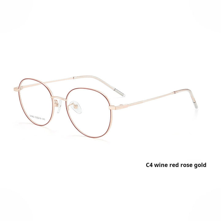 Momoja Unisex Full Rim Flat Top Oval Round Alloy Eyeglasses 734962